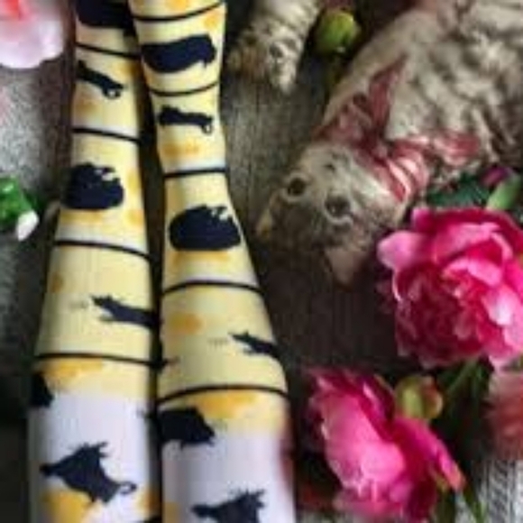 Peony and Moss Bundle of 2 cats knee high socks One Size New - Picture 2 of 8